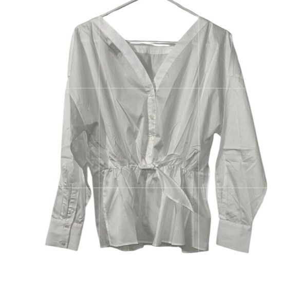 Anthropologie Harshman Cotton Button Back Oversized Top(Size XS) - Picture 5 of 9